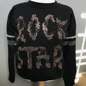 Diesel beaded sweatshirt. Rock star silver & gold